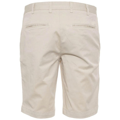 Refrigiwear Elegant Beige Bermuda Shorts with Logo Patch