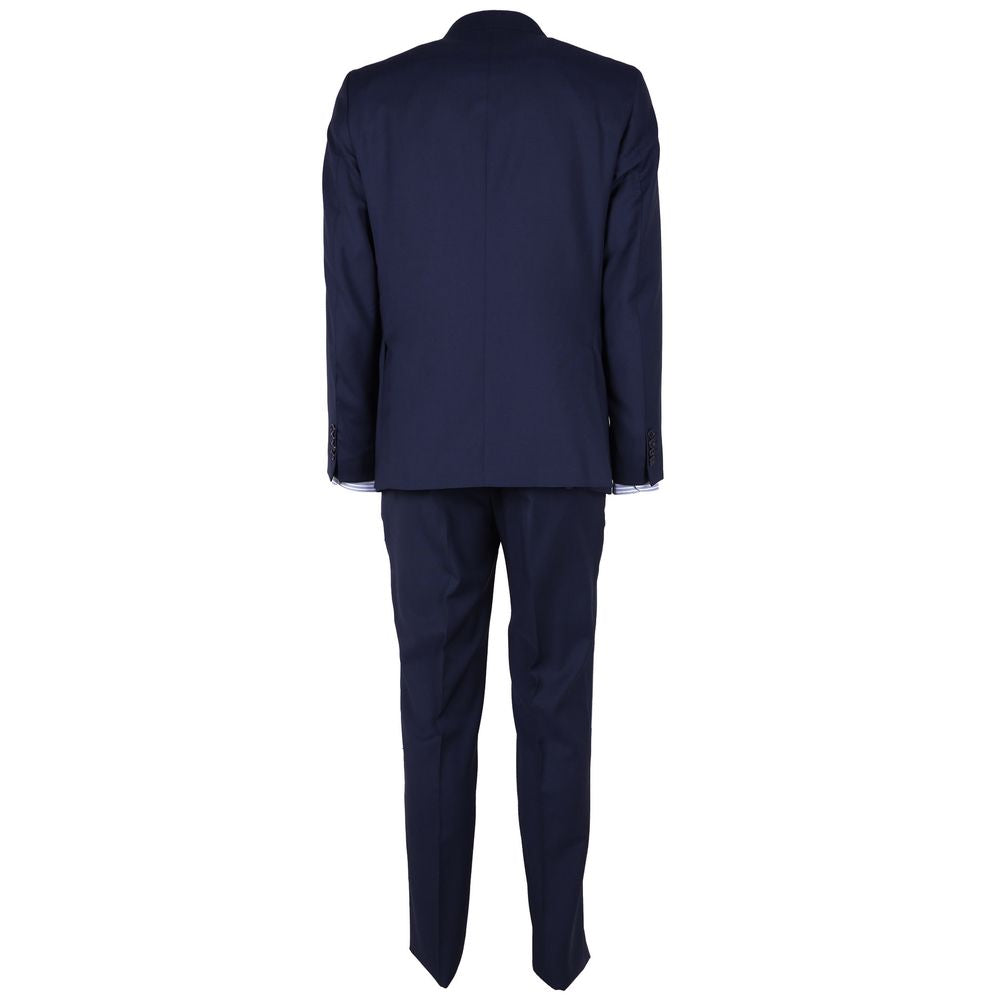 Made in Italy Elegant Men's Wool Suit in Classic Blue Made in Italy