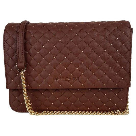 Baldinini Trend Chic Quilted Calfskin Shoulder Bag with Studs Baldinini Trend