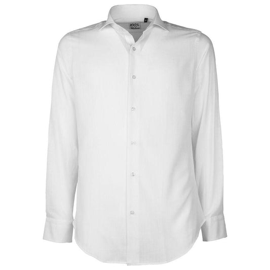 Made in Italy White Cotton Shirt Made in Italy