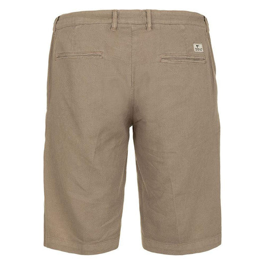 Fred Mello Summertime Sophistication Beige Cotton Shorts Fred Mello