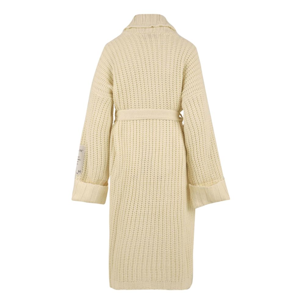 Hinnominate White Marabou Women Cardigan