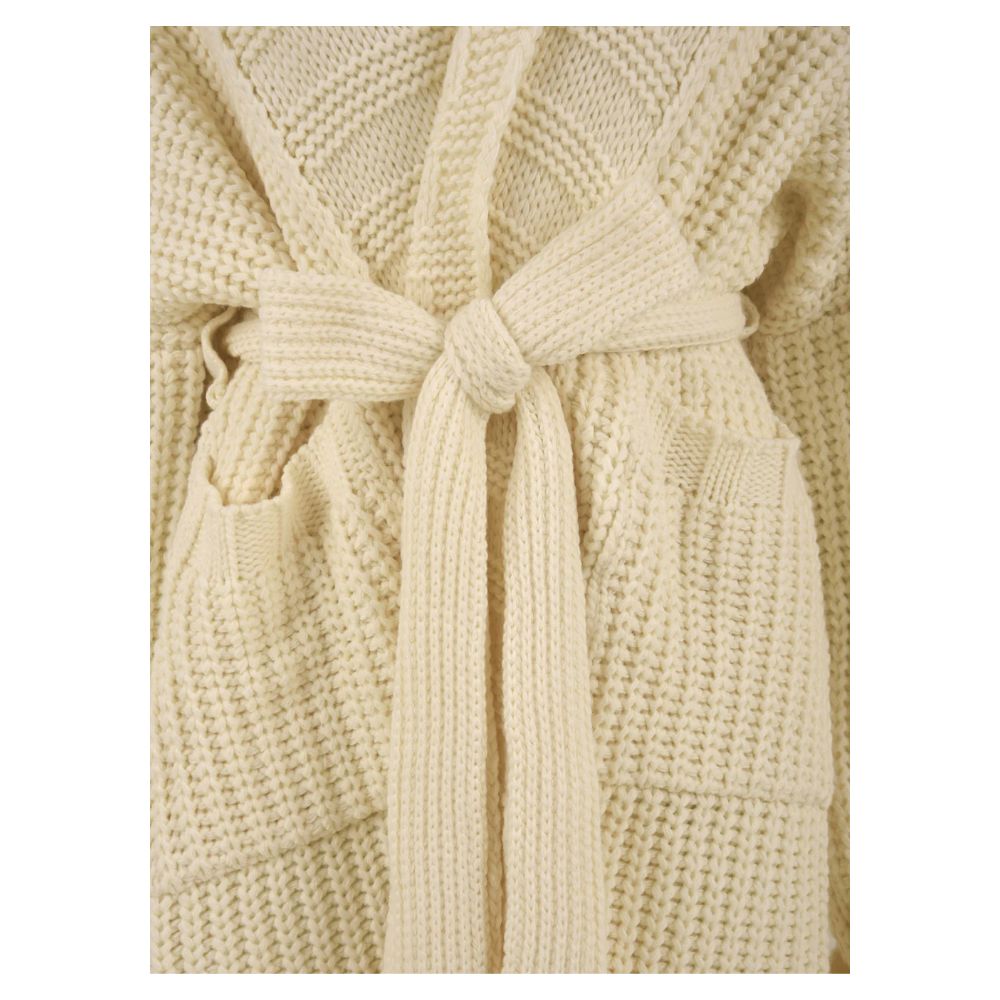 Hinnominate White Marabou Women Cardigan