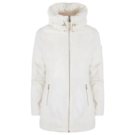 Yes Zee Chic White High Collar Down Jacket Yes Zee