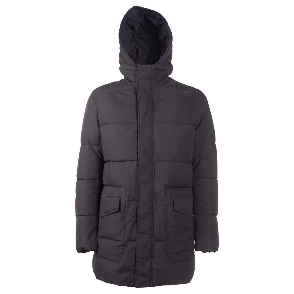 帅气绅士黑色连帽夹克