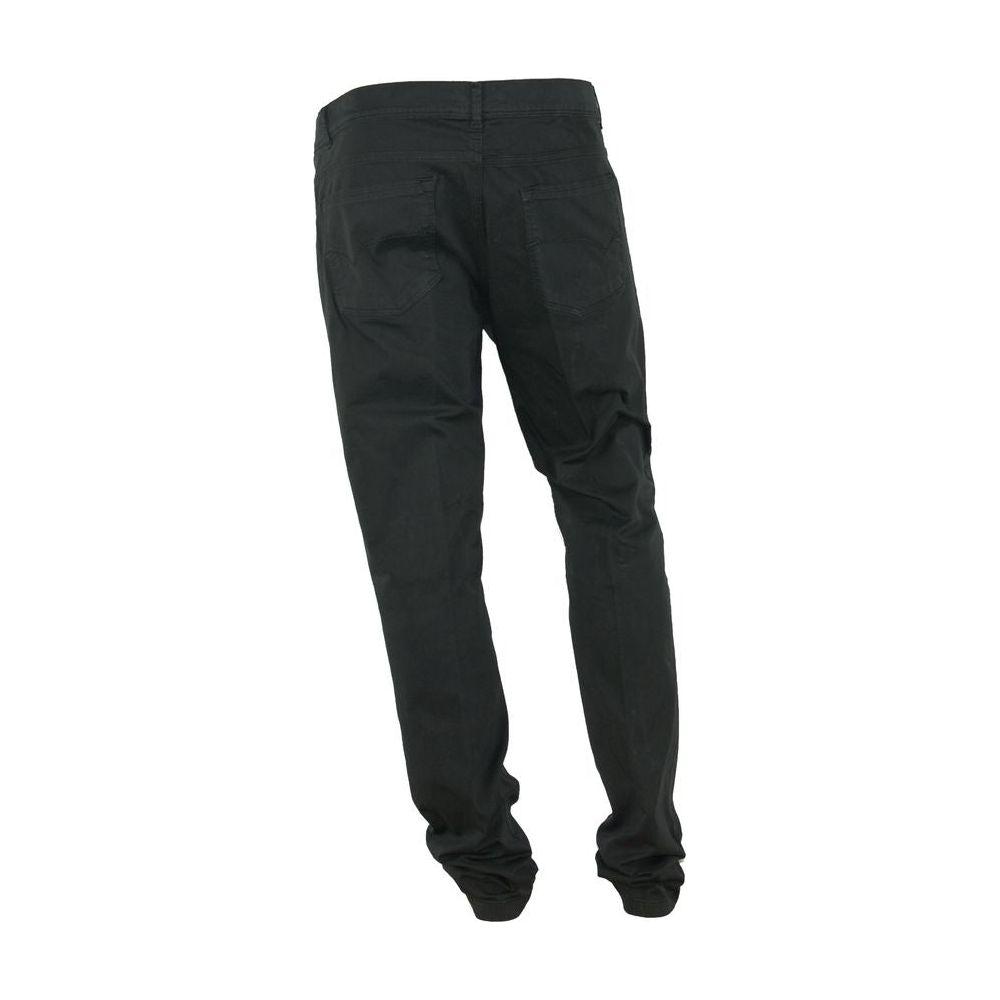 Made in Italy Black Cotton Pant