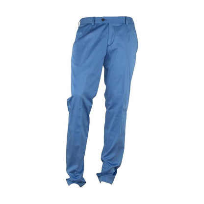 Made in Italy Blue Cotton Men's Pant