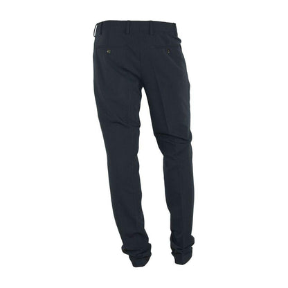 Made in Italy Black Polyester Men Pants