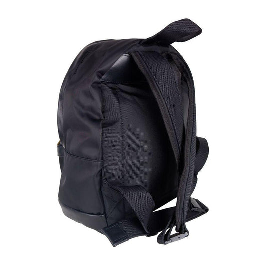 Palm Angels Elegant Black Nylon-Leather Backpack Palm Angels