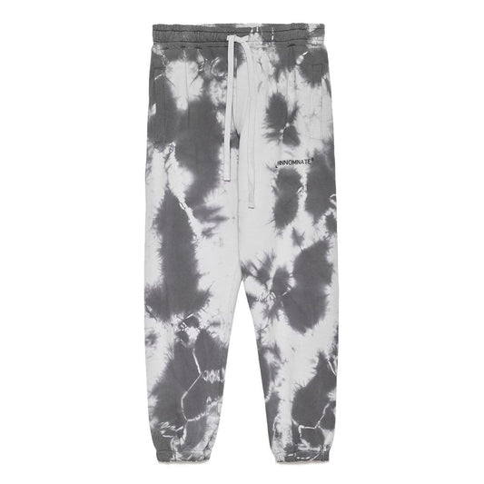 Chic stone print stretch cotton trousers with drawstring and side pockets, crafted in Italy. Comfortable fashion with unique design.