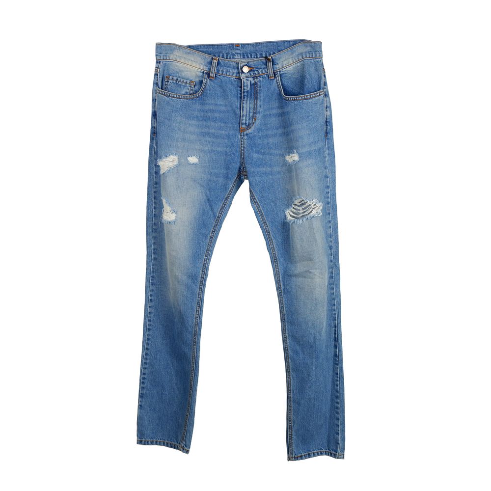 Comme Des Fuckdown Blue Cotton Jeans Denim