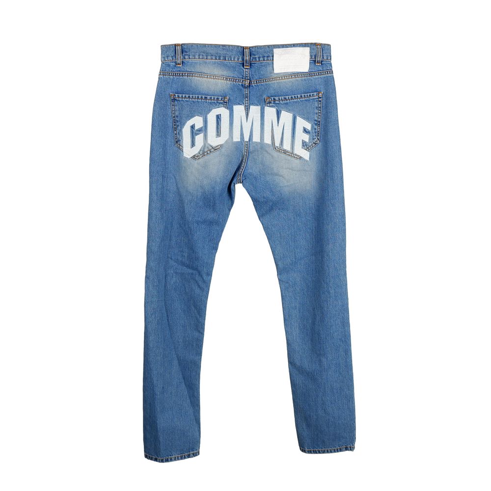 Comme Des Fuckdown Blue Cotton Jeans Denim