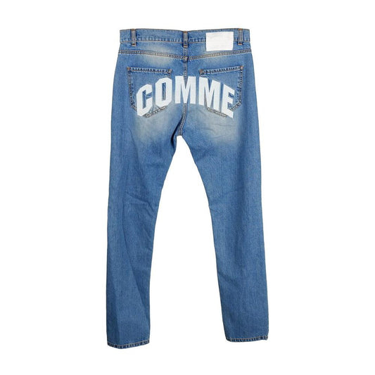 Comme Des Fuckdown Chic Ripped Stitch-Print Men's Jeans Comme Des Fuckdown