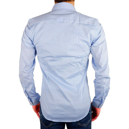 Made in Italy Elegant Milano Light Blue Cotton Shirt Made in Italy