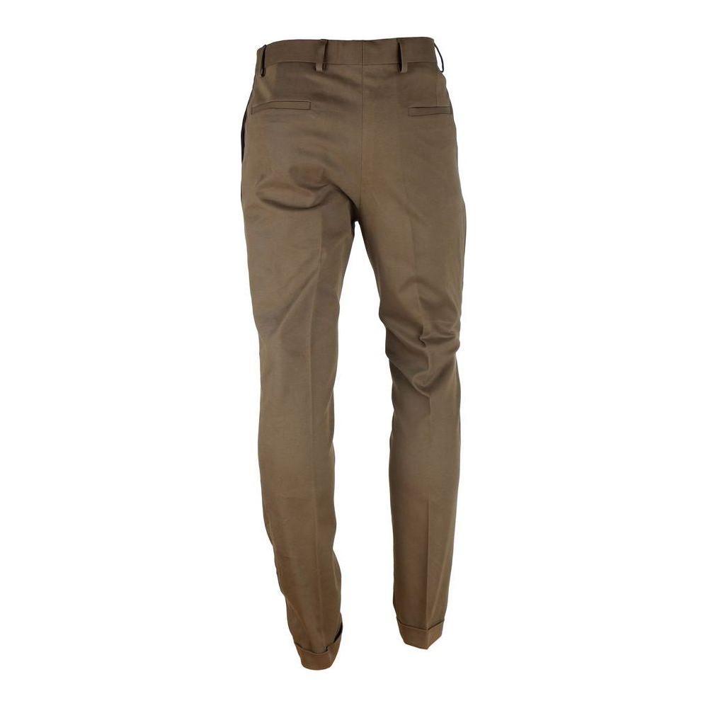 Made in Italy Brown Wool Men's Trousers