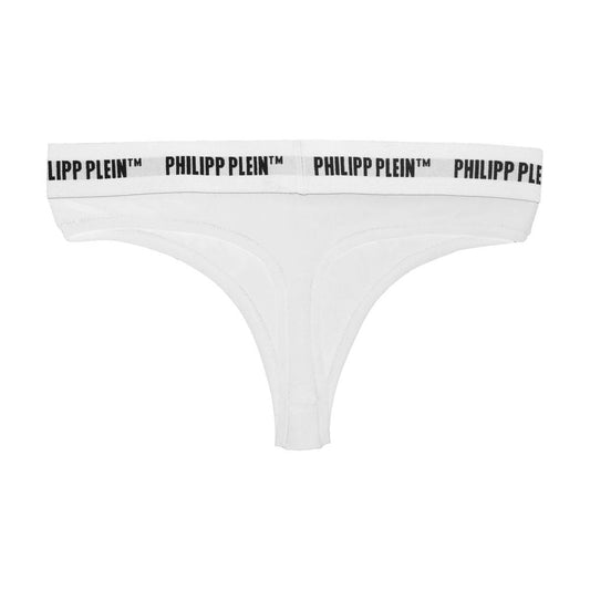 Philipp Plein Elegant White Thong Duo for Women WOMAN UNDERWEAR Philipp Plein