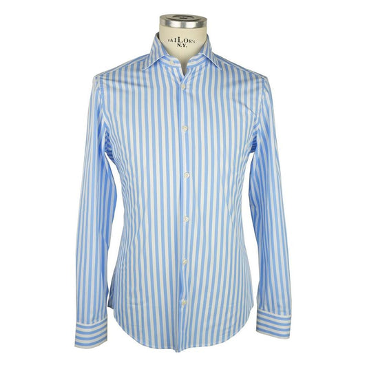 Made in Italy Elegant Striped Milano Cotton Shirt Made in Italy