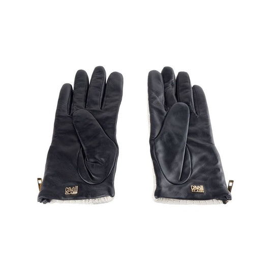 Cavalli Class Elegant Gray Lambskin Gloves Cavalli Class