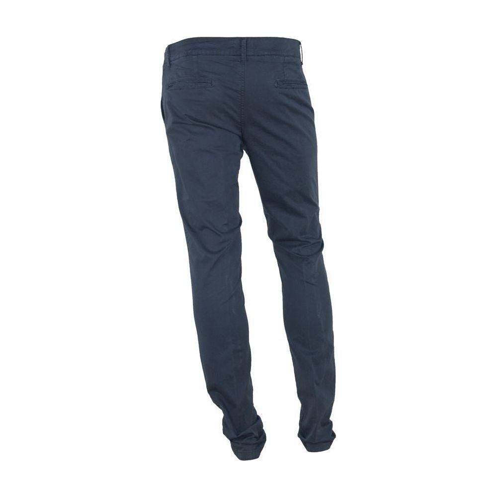 Made in Italy Blue Cotton Pant