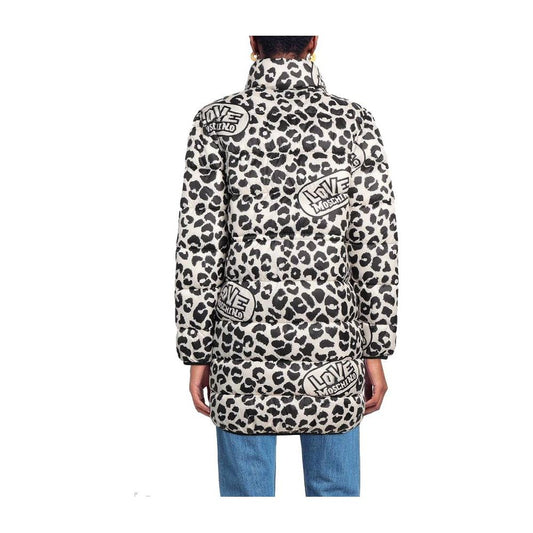 Love Moschino Chic Leopard Print Down Jacket Love Moschino