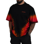 Dsquared² Black Orange Cotton Short Sleeves Crewneck T-shirt