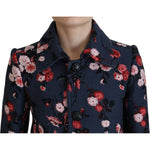 Dsquared² Multicolor Printed Women Long Coat Blazer Jacket