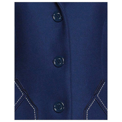Love Moschino Blue Wool Women Coat