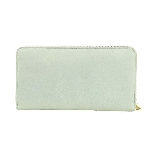 Cavalli Class Elegant Grey Calfskin Leather Purse WOMAN WALLETS Cavalli Class