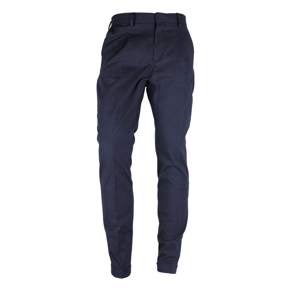 Made in Italy Blue Wool Men Trousers