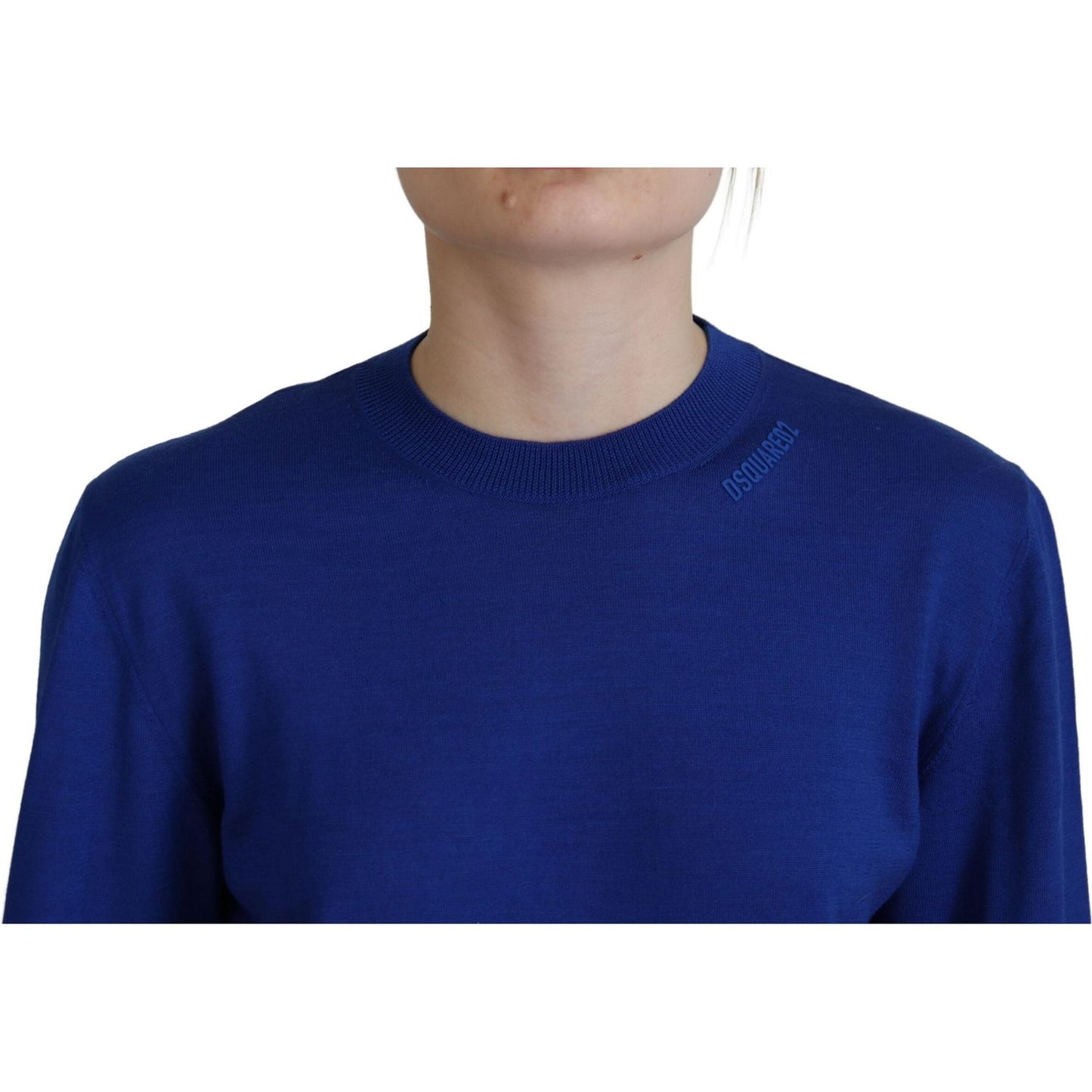 Dsquared² Blue Long Sleeve Crew Neck Casual Sweater Dsquared²