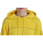 Dsquared² Yellow Cotton Knitted Hooded Pullover Sweater TSH83461-38