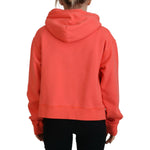 Dsquared² Pink Logo Print Cotton Hoodie Sweatshirt Sweater