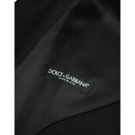 Dolce & Gabbana Black Wool Formal Dress Waistcoat Vest