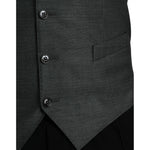 Dolce & Gabbana Gray Wool Formal Dress Waistcoat Vest