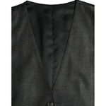 Dolce & Gabbana Gray Wool Formal Dress Waistcoat Vest