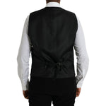 Dolce & Gabbana Black Wool Waistcoat Dress Formal Vest