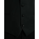 Dolce & Gabbana Black Wool Waistcoat Dress Formal Vest