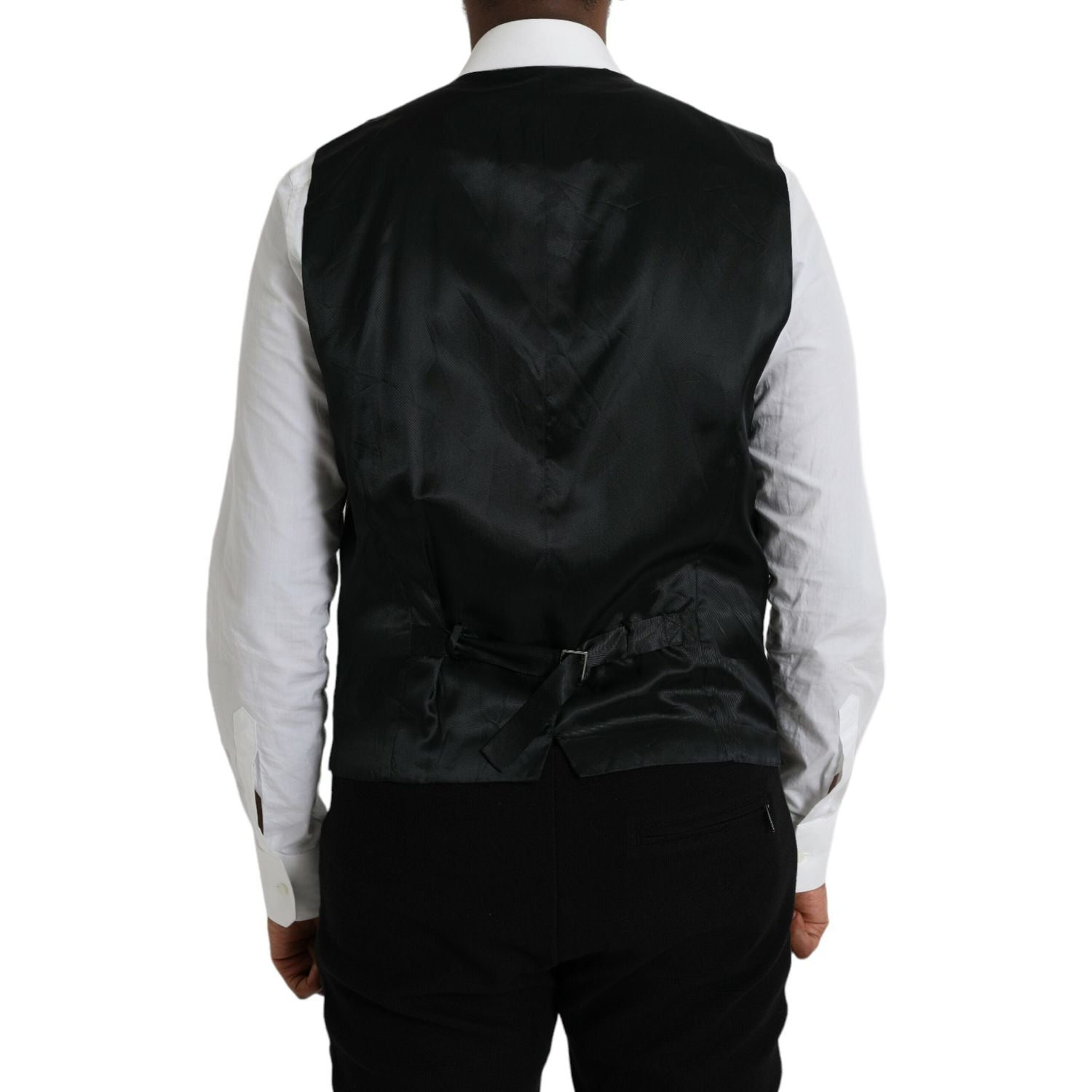 黑色羊毛背心连衣裙正式背心