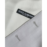 Dolce & Gabbana Light Gray Wool Formal Dress Waistcoat Vest