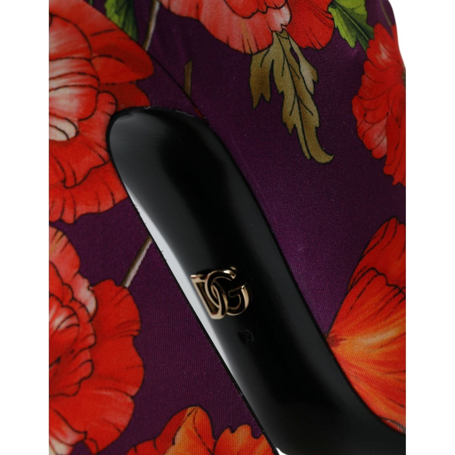 紫色花卉平纹弹力靴子