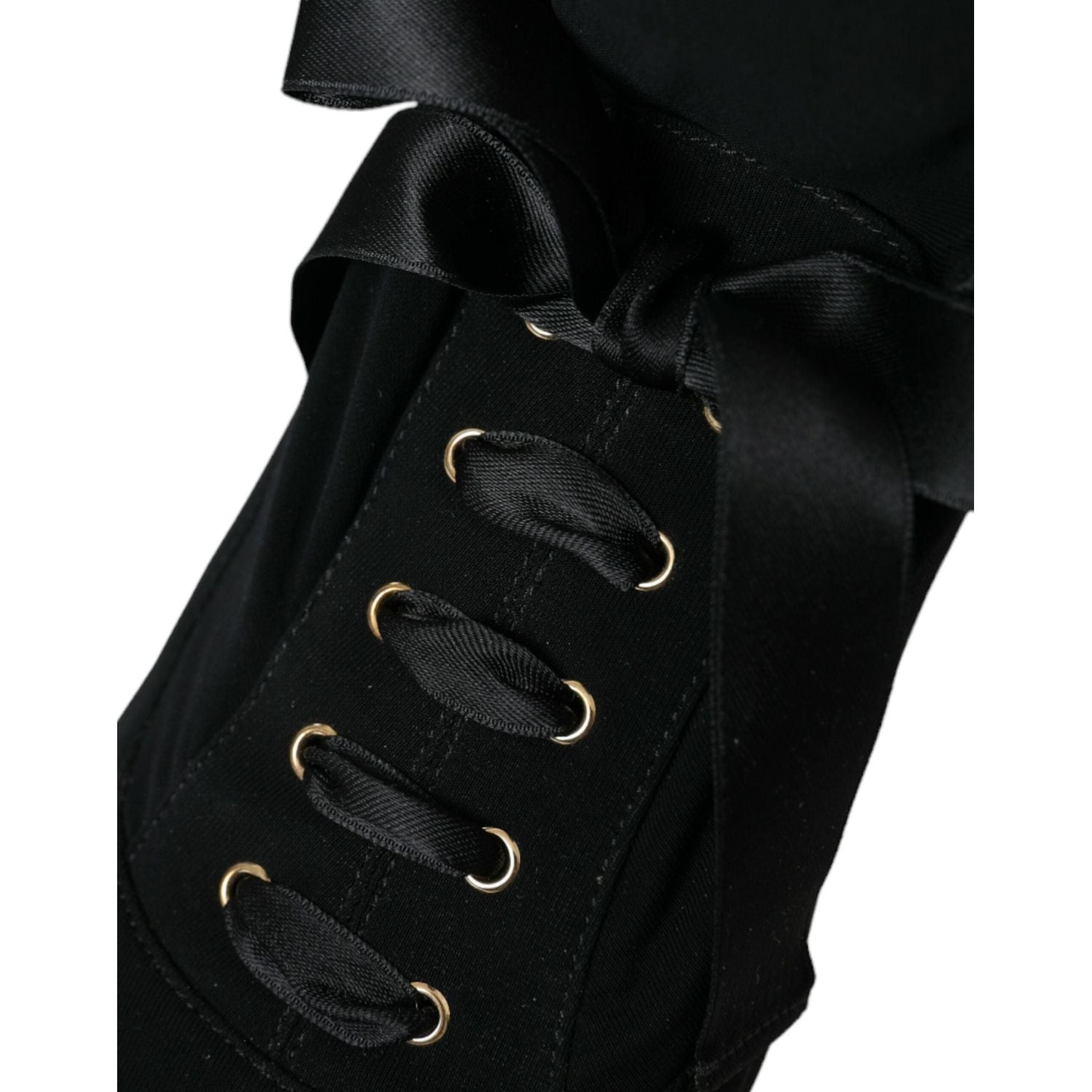 黑色细高跟中筒靴