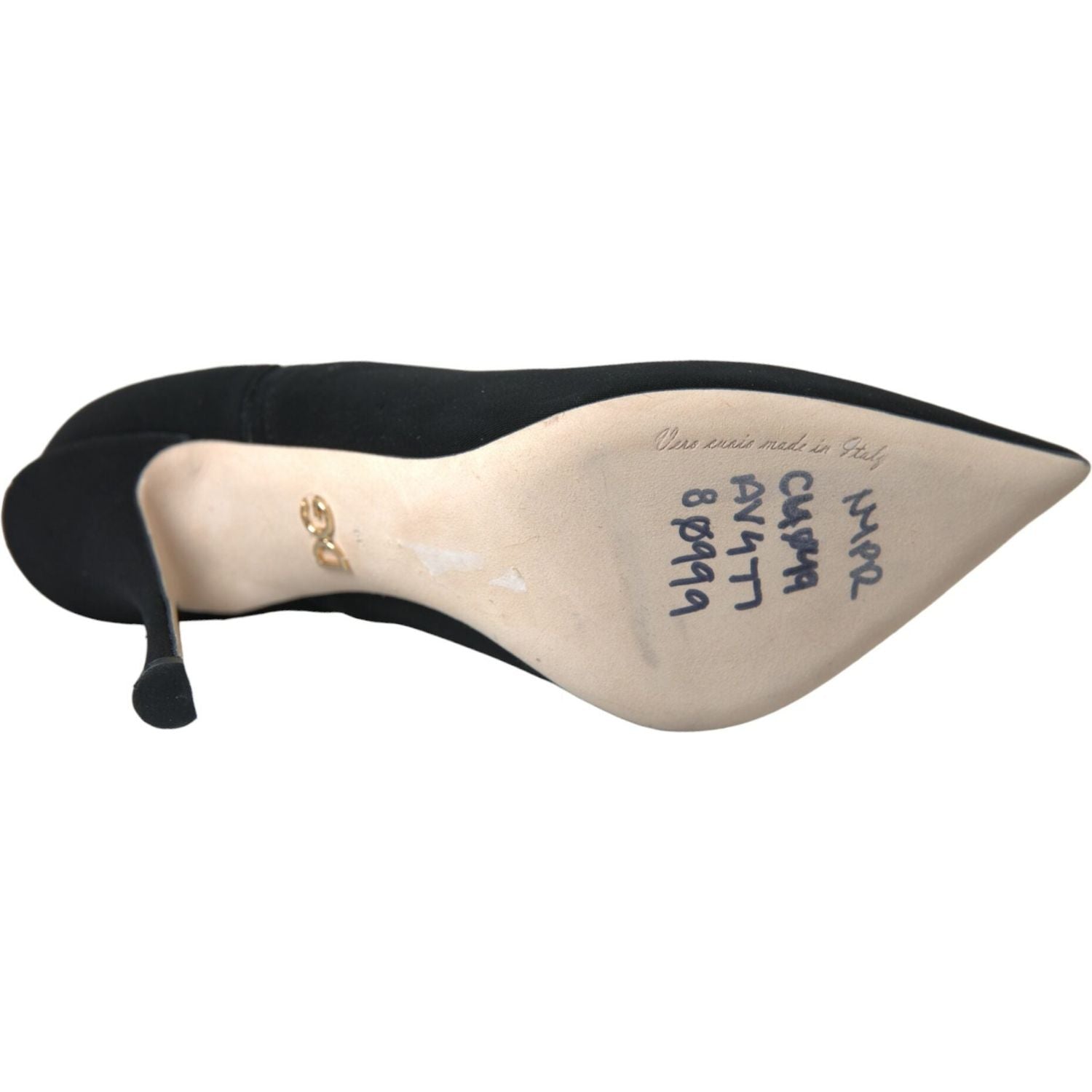 黑色细高跟中筒靴