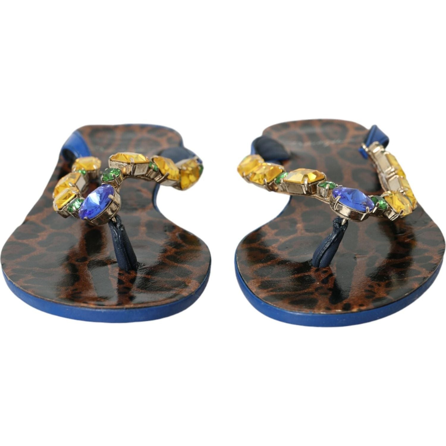 蓝水晶小牛皮沙滩鞋