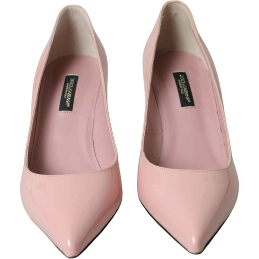 Dolce & Gabbana Light Pink Patent Leather Heels Pumps Shoes Dolce & Gabbana