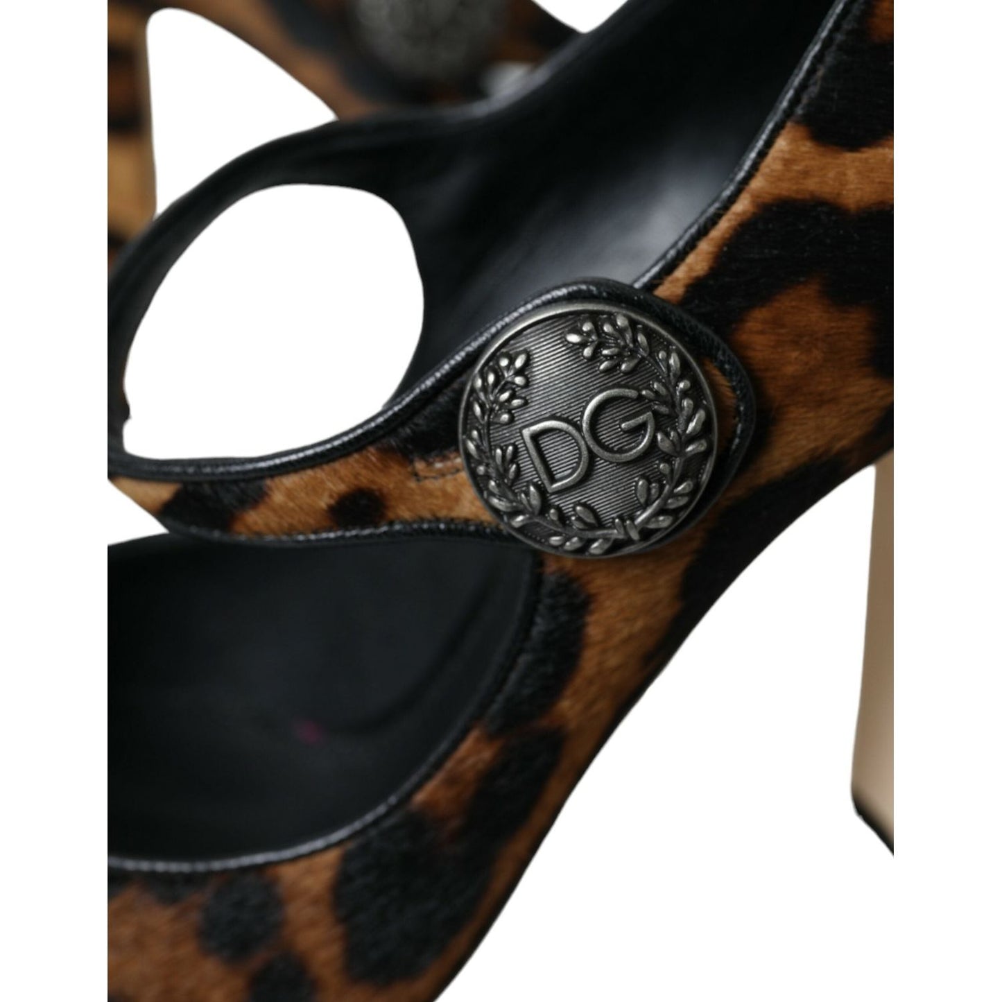 Dolce & Gabbana Brown Leopard Calf Hair Mary Jane Pumps Shoes Dolce & Gabbana