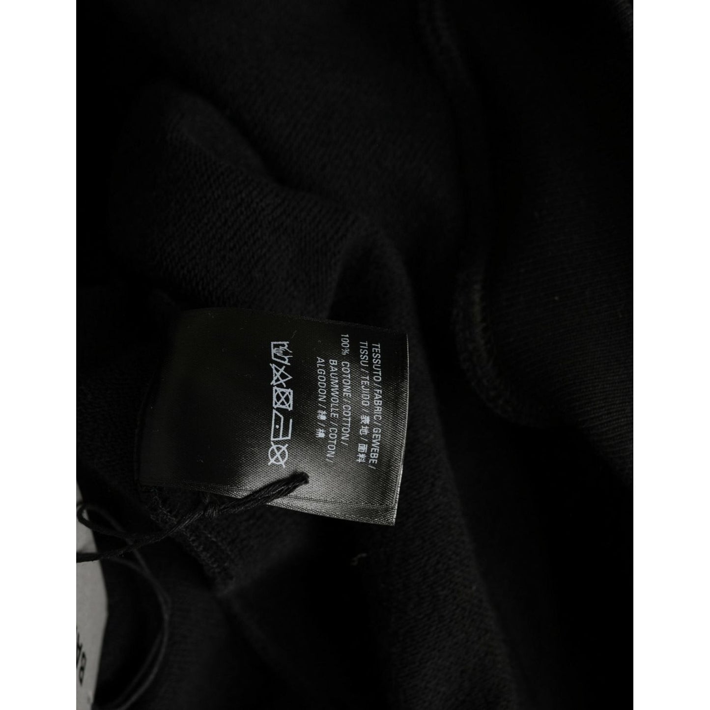 Balenciaga Black Cotton CREW Hooded Pullover Sweatshirt Sweater Balenciaga