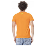 Cavalli Class Orange Cotton Men T-Shirt