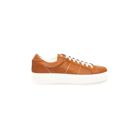 Cerruti 1881 Orange Leather Men Sneaker Cerruti 1881