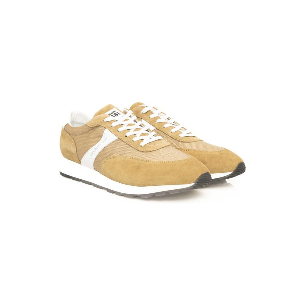 Cerruti 1881 Beige Calf Leather Men Sneaker Cerruti 1881