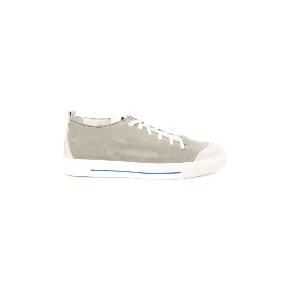 Cerruti 1881 Gray Cowhide Men Sneaker